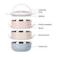 3 Layers Portable Variable Stainless Steal Lunch Box