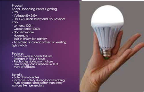 Load Shedding Light Bulbs