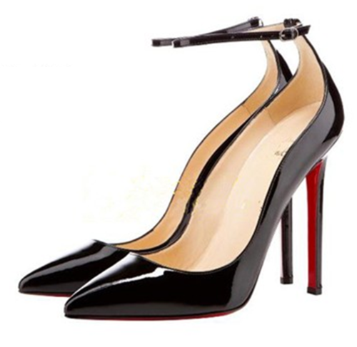 BlacK Stiletto's with High Ankle Strap