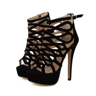 Ladies multistrap platform sandals