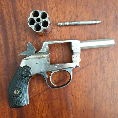 Deactivated Double Action Model 1900 Fitchburg Mass USA Revolver with Deactivation Certificate