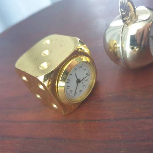 Vintage Miniature Brass Quartz Clocks Collection | Set of FOUR | Bid per clock to take the Lot