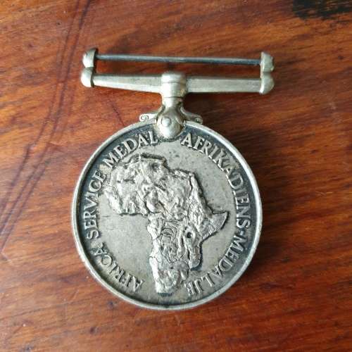 World War 2 Africa Service Silver Medal | 43196 J.Z. Van Loggerenberg