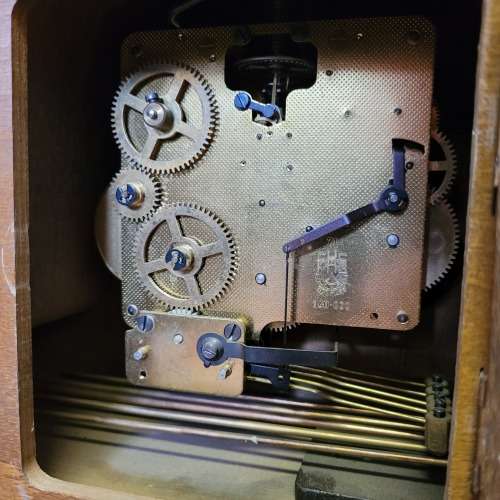 Vintage Hermle Art Deco Style Mantel Clock | Keeps time and Chimes, but needs a service