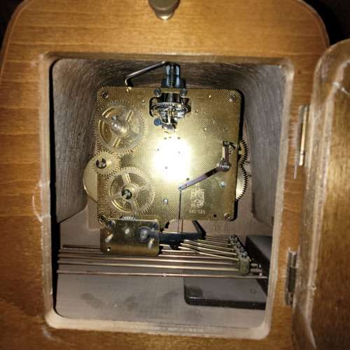 Vintage Hermle Art Deco Style Mantel Clock | Keeps time and Chimes, but needs a service