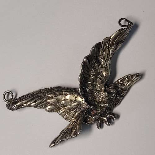 Heavy 925 Sterling Silver Flying Eagle Pendant