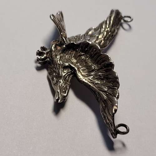 Heavy 925 Sterling Silver Flying Eagle Pendant