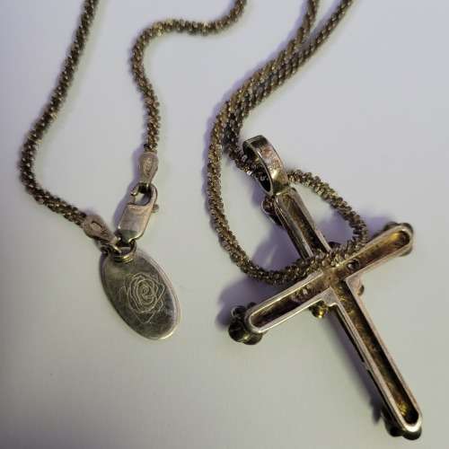 Stunning Silver Jenna Clifford cross and chain.