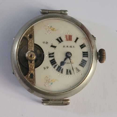 S.A.G.I 8 days pocket watch made into a wrist watch