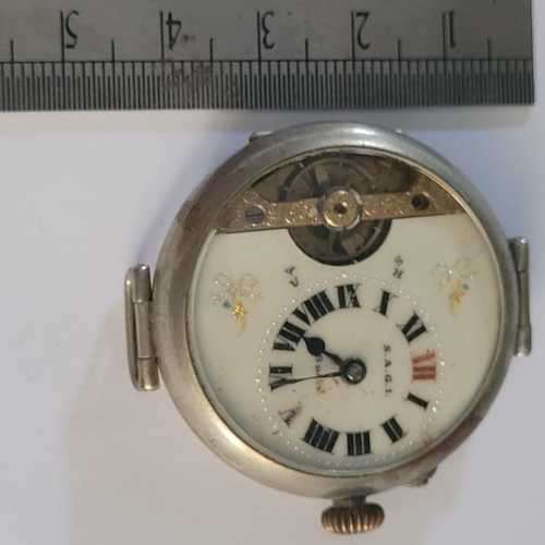 S.A.G.I 8 days pocket watch made into a wrist watch