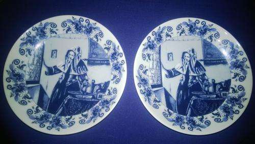 M DELFT ANTIQUE PORCELAIN PLATES