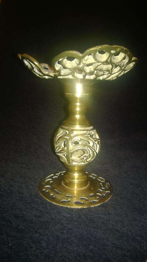 stunning detailed copper candle holder!!