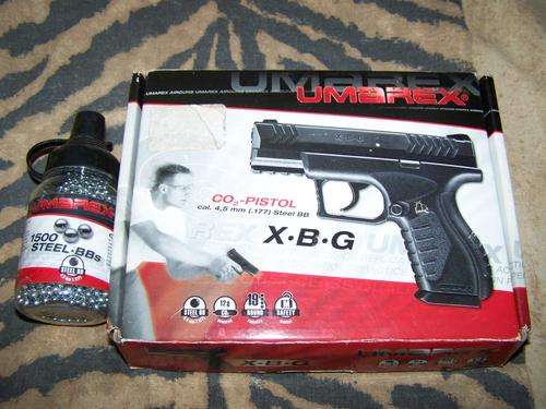 DEMO UMAREX XBG MADE IN GERMANY CO2 PISTOL WITH STEEL BULLETS AND CO2 GAS