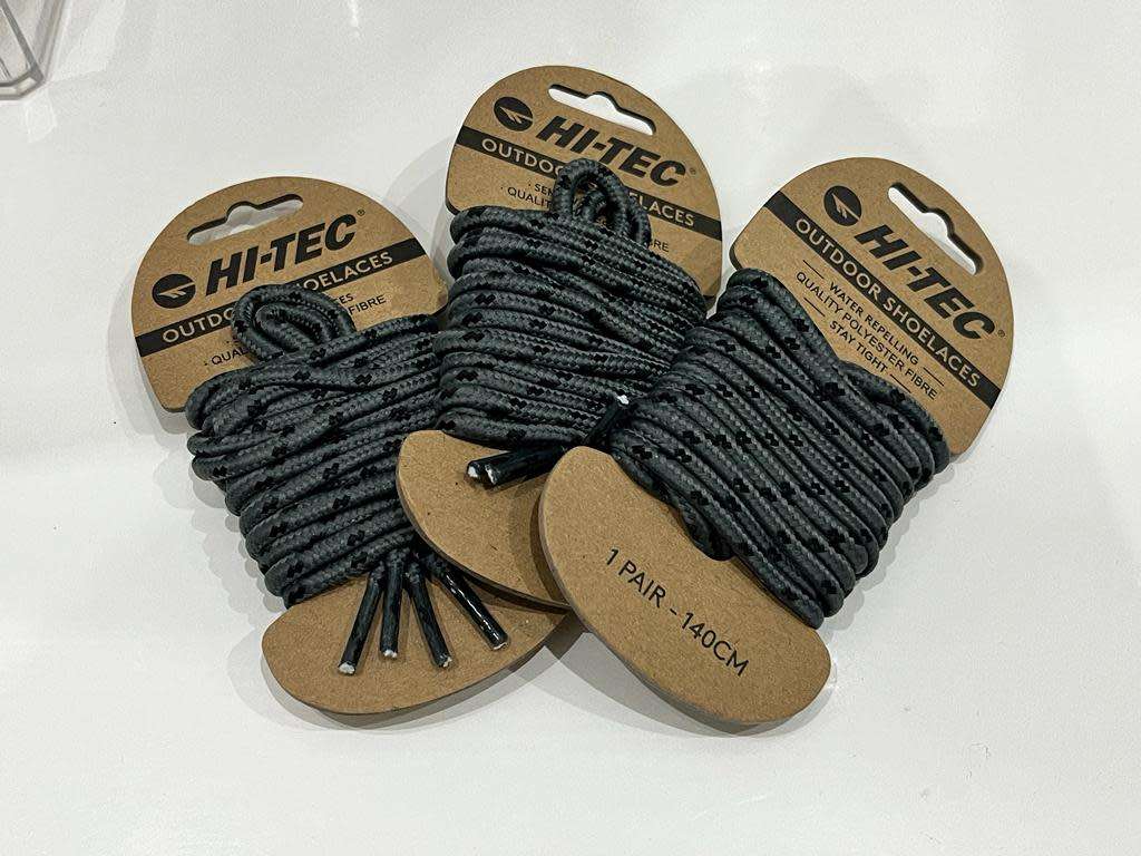 HI-TEC Outdoor Grey Shoelaces (x3 Pairs)