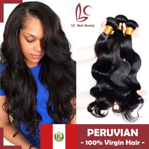 100% Peruvian Human Hair , 20"x2 with 22"x1 with a lace closure 16"