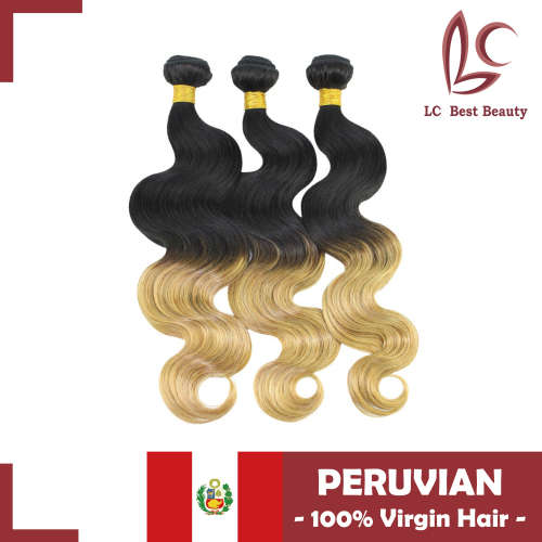Ombre Hair, Peruvian Virgin Hair T1b/27#  300g