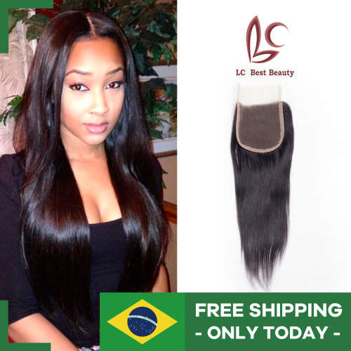 Brazilian Lace Closure, Free Part( FREE SHIPPING)