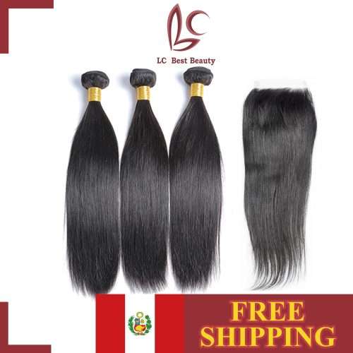 Peruvian Hair with Closure, FREE SHIPPING