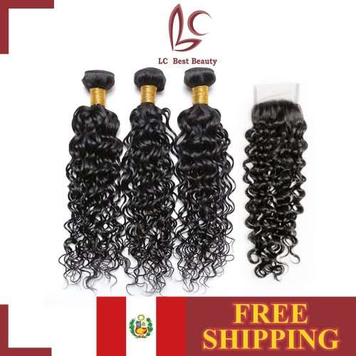 Peruvian Hair with Closure, FREE SHIPPING