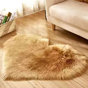 Heart fluffy rugs