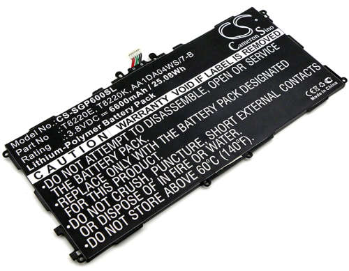 SAMSUNG TABLET BATTERY CS-SGP600SL for Galaxy Note 10.1 2014 Edition, SM-P605, SM-P607T, etc.