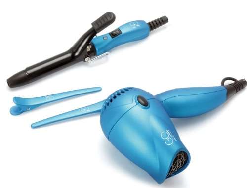 FHI Heat Go Travel Style Pack - Blue - Valued at R1299 - Hair Dryer + Curling Iron