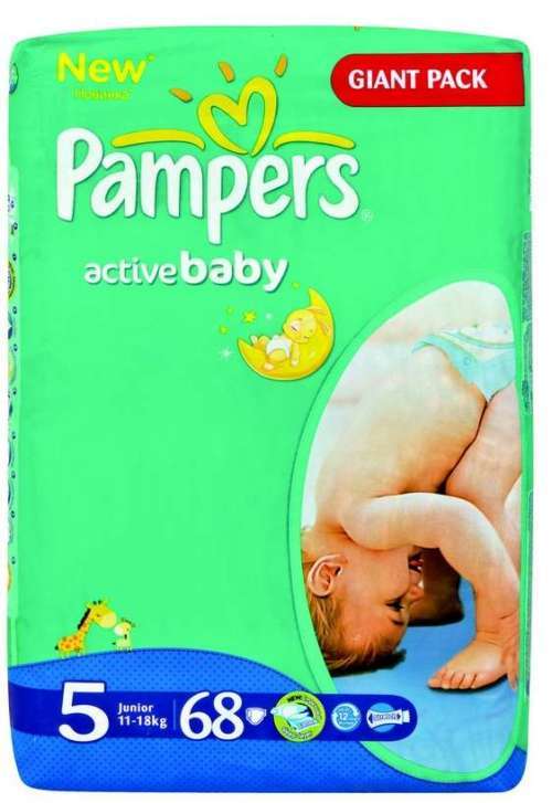 Pampers Active Baby Junior Twin Pack ( 2 Packs of 68)