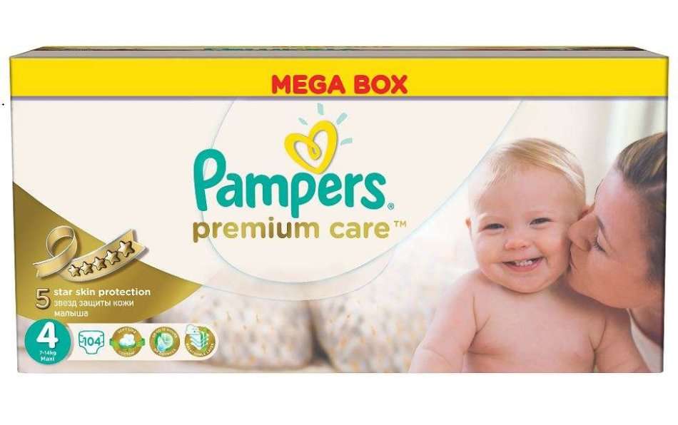 Pampers Premium Care Nappies | Size 4 | Mega Pack