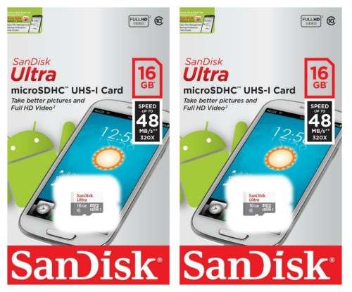 SanDisk Ultra Android Micro SD 16GB 2 Pack