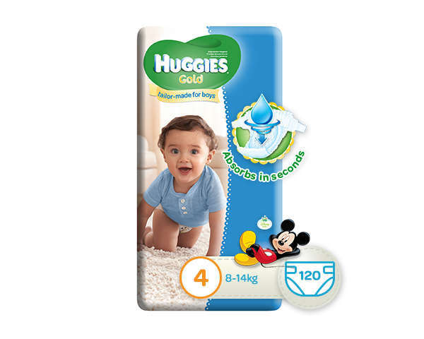 Huggies Gold for Boys | Size 4 Mega Box