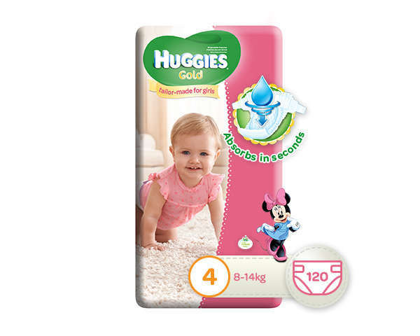 Huggies Gold Girl | Size 4  Mega Box