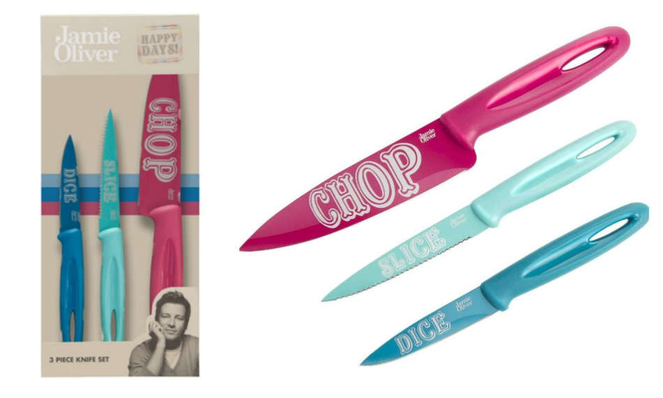 Jamie Oliver Happy Days 3 Piece Knife Set