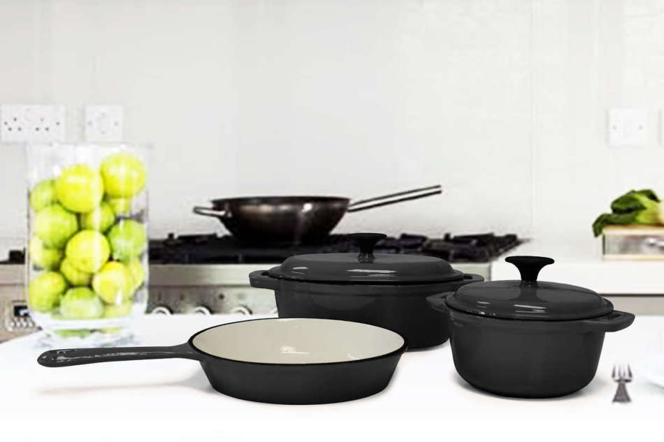 Walter & Joe 5 Piece Cast Iron Cookware Set