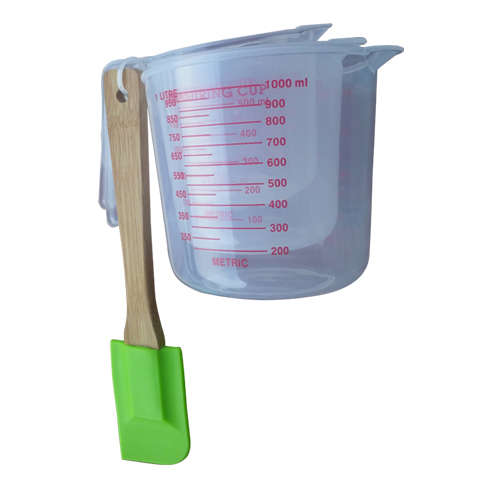 Chefs Kitchen Measuring Cups & Mini Silicone Spatula
