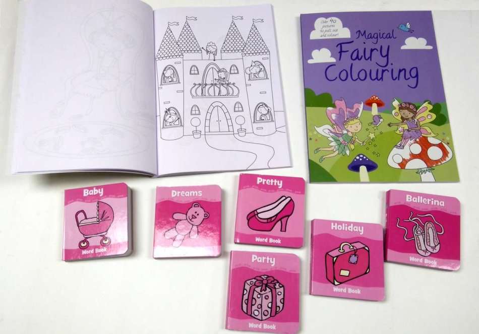 Pink & Pretty First Words & Colouring Bundle