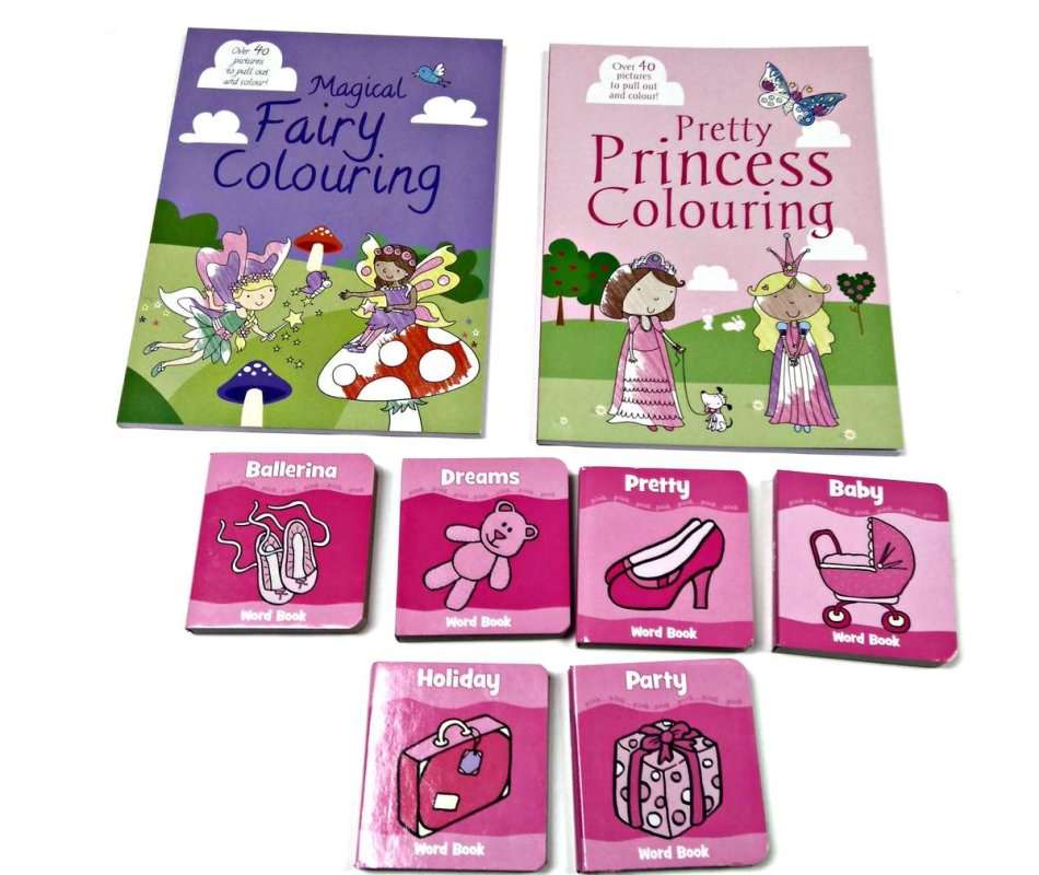 Pink & Pretty First Words & Colouring Bundle