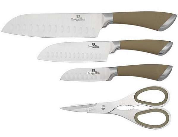 Berlinger Haus 4-Piece  Brown Knife Set With Scissor