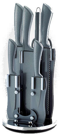 Royalty Line 8 Pcs Knife Set With Rotating Stand