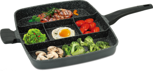 Royalty Line 32cm Marble Coating 4-in-1 Grill & Fry