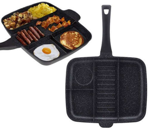 Royalty Line 32cm Marble Coating 4-in-1 Grill & Fry