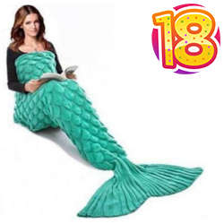 Pleated Mermaid Tail Blanket