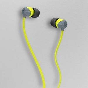 Skullcandy JIB Earphones | Grey & Hot Lime