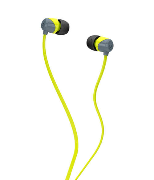 Skullcandy JIB Earphones | Grey & Hot Lime