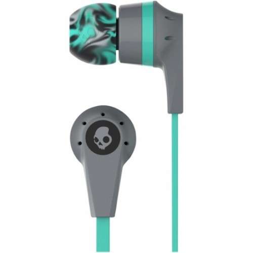 Skullcandy Ink'd 2 Earphones | Grey & Mint