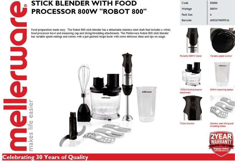 Mellerware Robot 800 Stick Blender