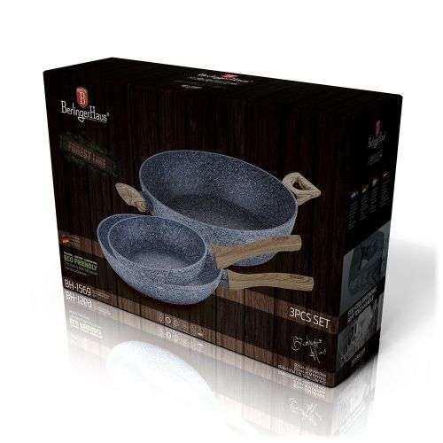 Berlinger Haus 3 Piece Marble Coating Cookware Set