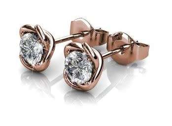 Destiny Sarah Earrings with Swarovski Crystals - Rose