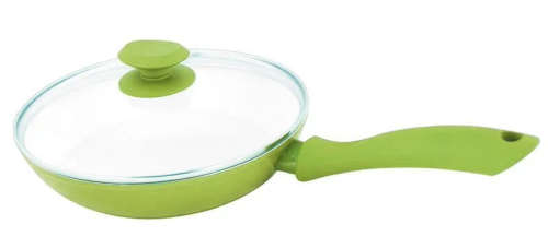 WELLBERG Green 26cm Aluminium Frying Pan with Lid