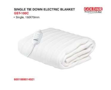 GOLDAIR Tie Down Electric Blanket Single