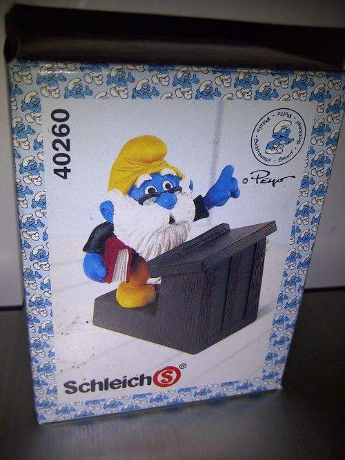 Grandpa Smurf Teacher #40260. Schleich Peyo. MINT in box